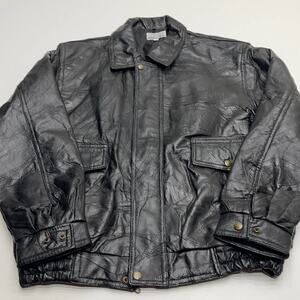 ROADPRO Men’s Medium Black Pigskin Leather Jacket